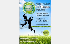 Tournoi Green Volley 21 MAI COV-PGVB